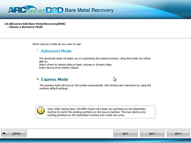 cad2d--BMR - select recovery mode screen-W