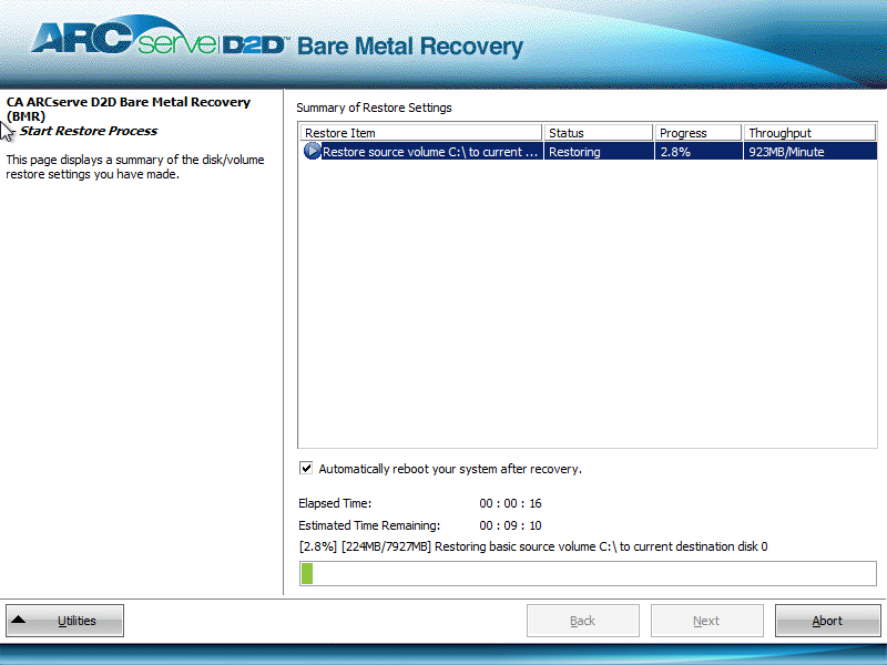 cad2d--BMR - start restore process screen-W