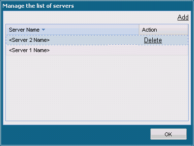 Servers - Manage